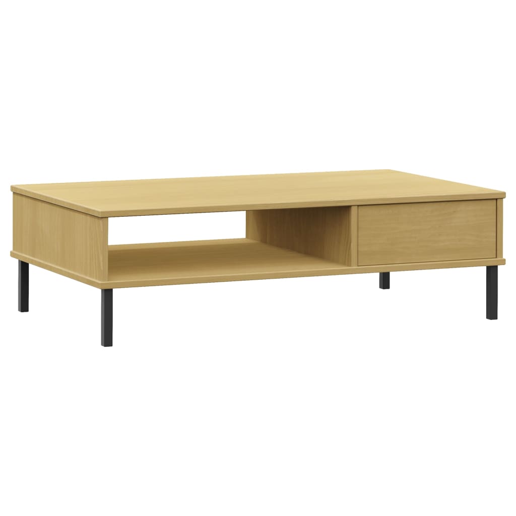 Mesa de centro Oslo 1 cajón marrón 29x100x55 cm 7