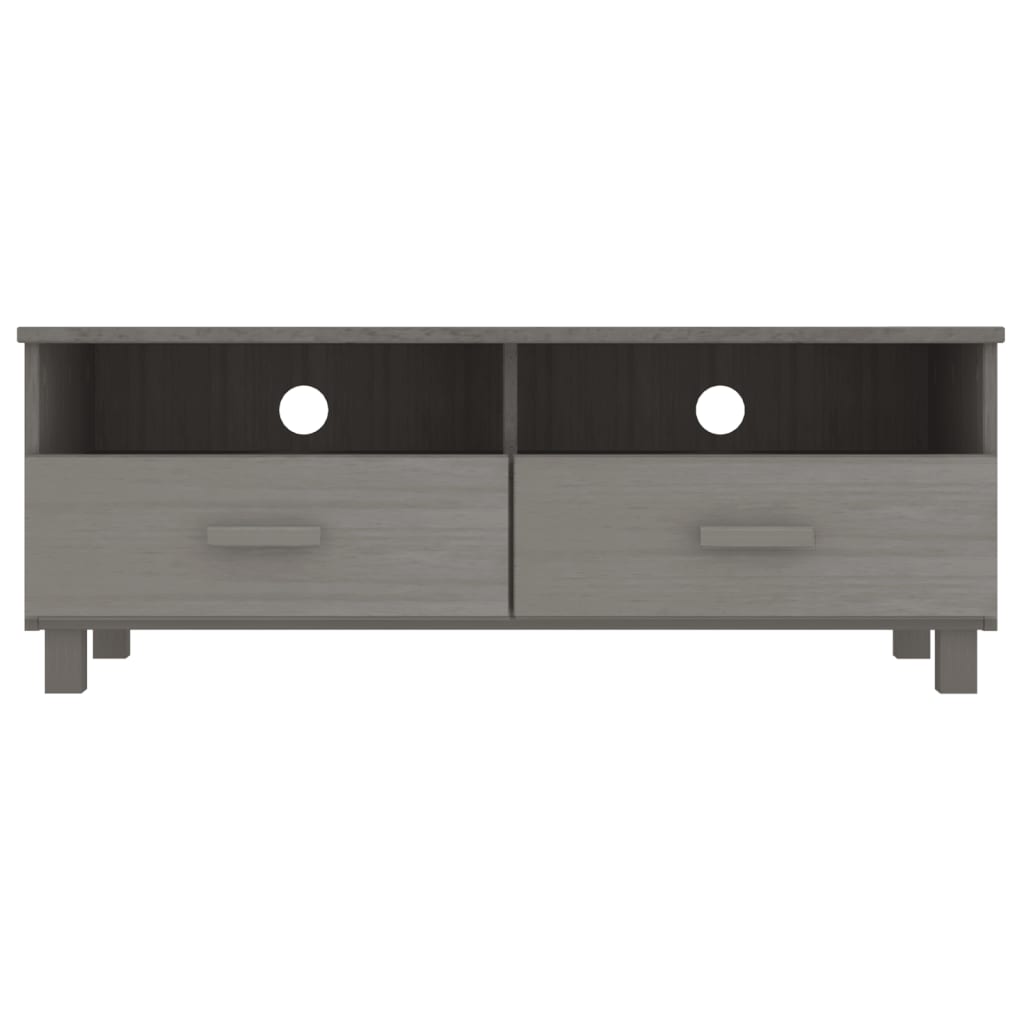 Mueble de TV Hamar 2 cajones + 2 compartimentos gris claro 40x106x40 cm