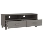 Mueble de TV Hamar 2 cajones + 2 compartimentos gris claro 40x106x40 cm