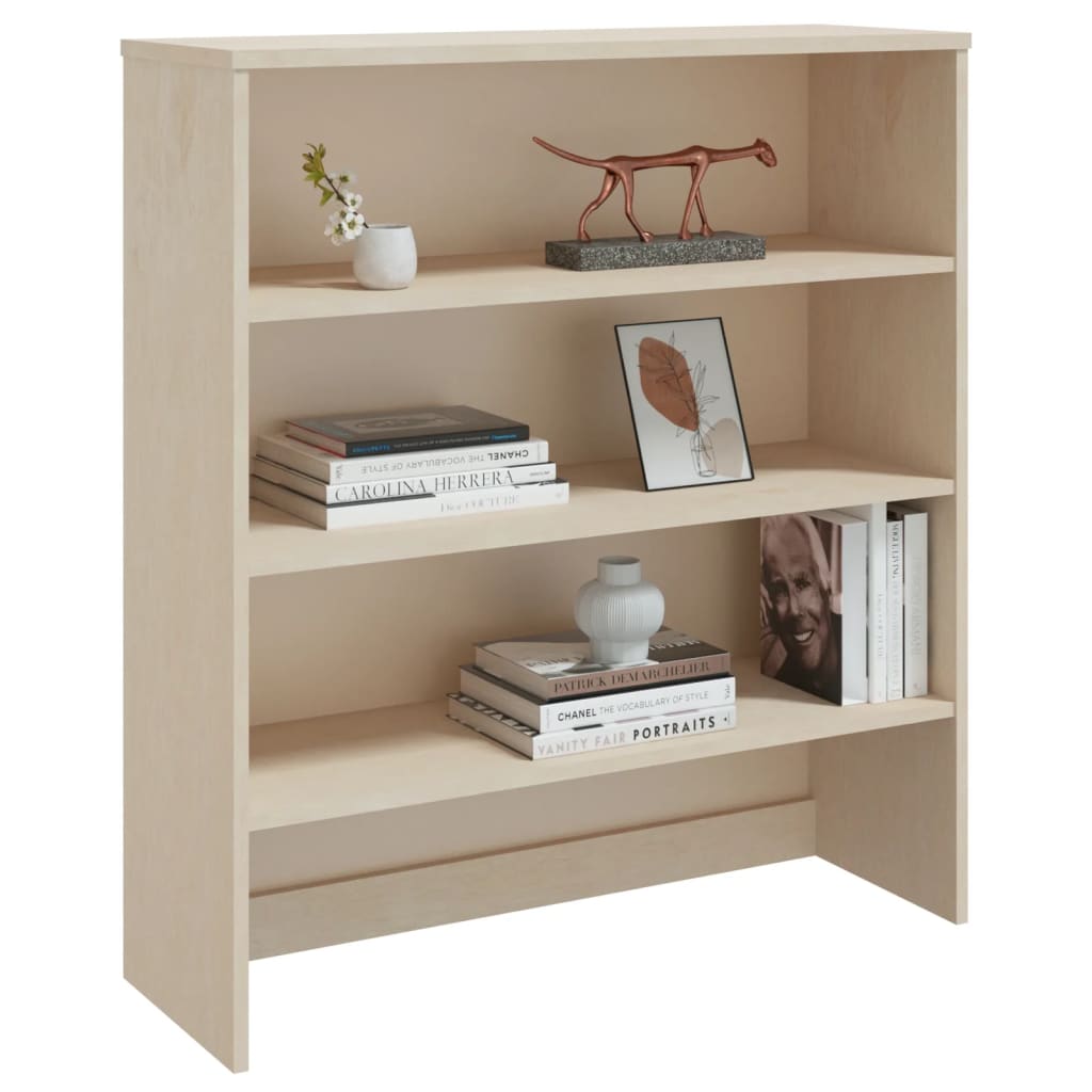 Aparador superior Hamar 3 niveles madera de pino marrón claro 100x90x30 cm