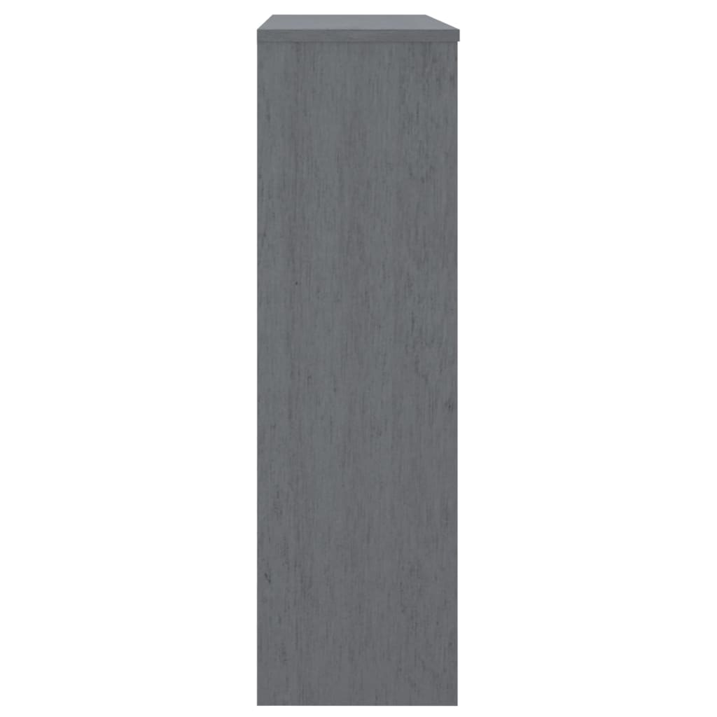 Aparador superior Hamar 3 niveles madera de pino gris oscuro 100x90x30 cm