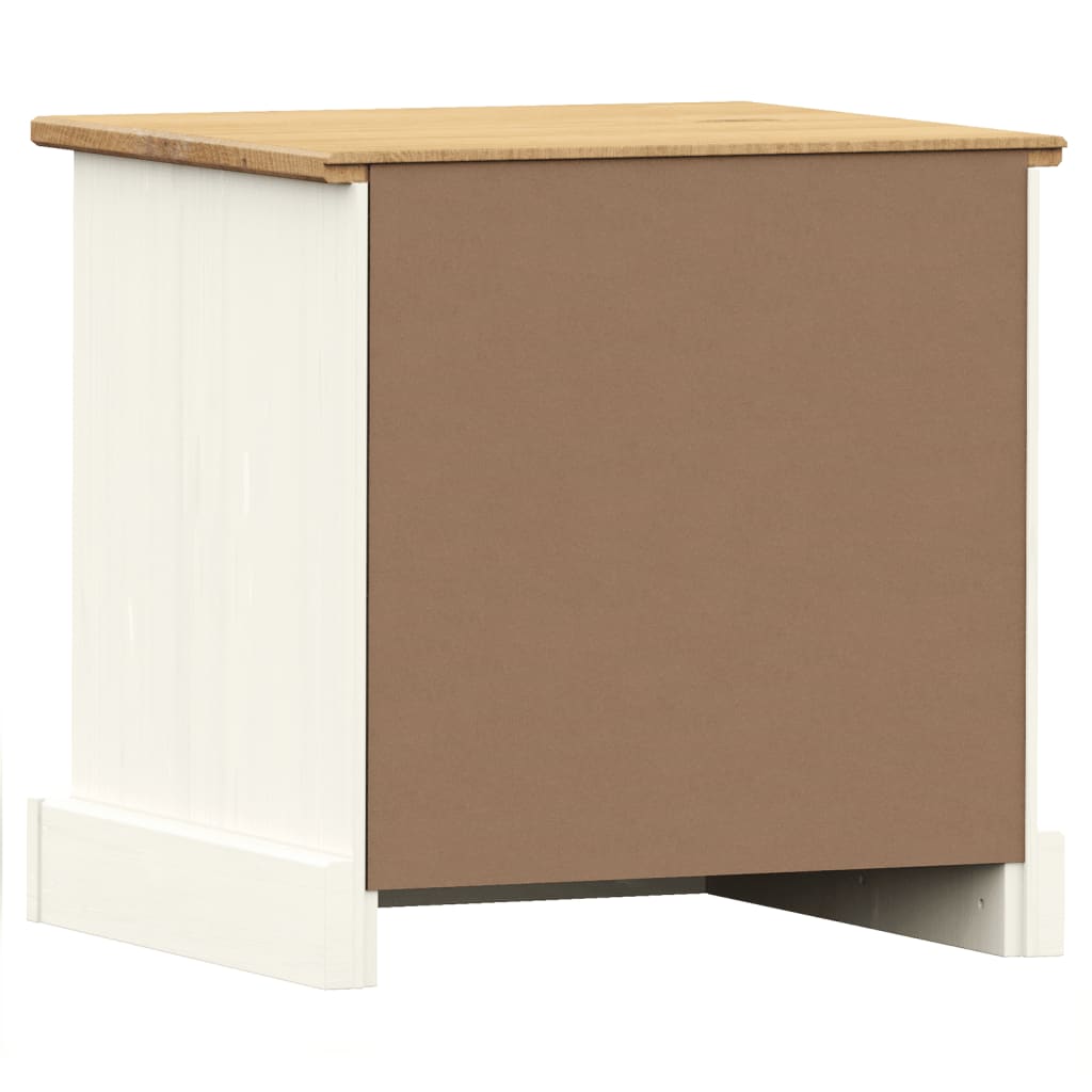 Mesita de noche Vigo 1 cajón + 1 hueco blanco 42x42x35 cm 7