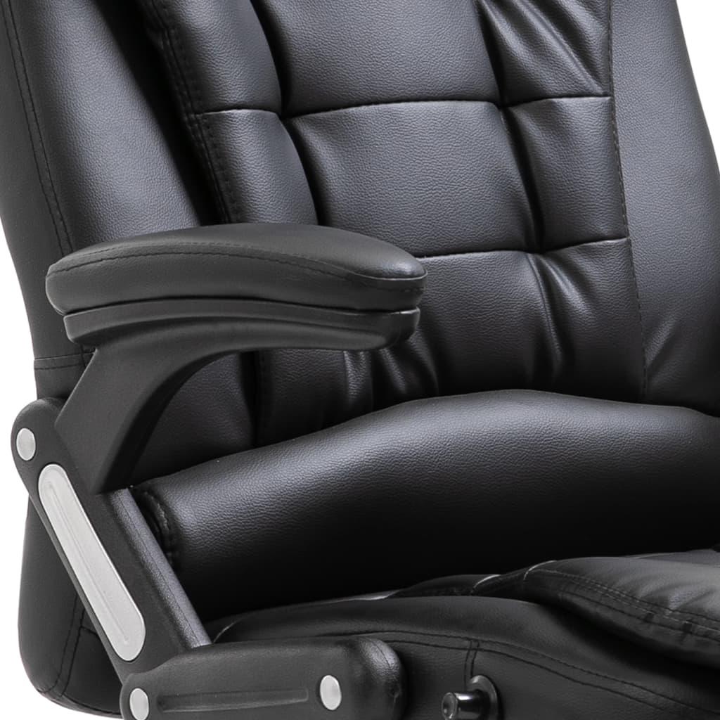 Silla de oficina Coma acolchada reclinable negro 110-119x68x71 cm