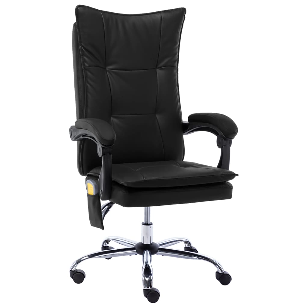 Silla de oficina Bloom función masaje reclinable con mando negro 113-120x64x68 cm