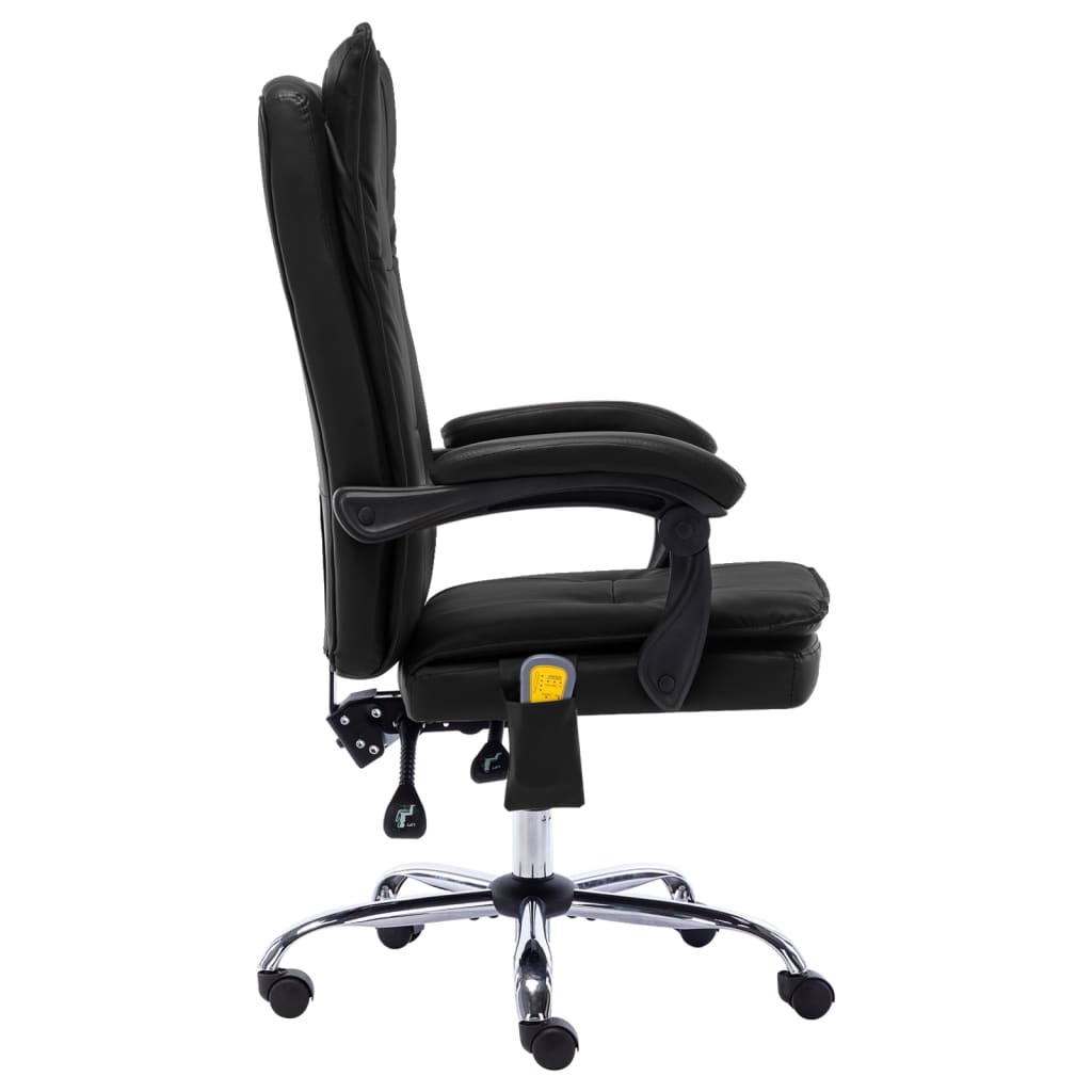 Silla de oficina Bloom función masaje reclinable con mando negro 113-120x64x68 cm