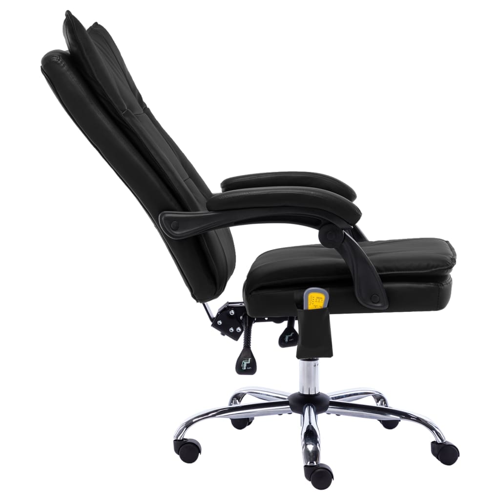 Silla de oficina Bloom función masaje reclinable con mando negro 113-120x64x68 cm