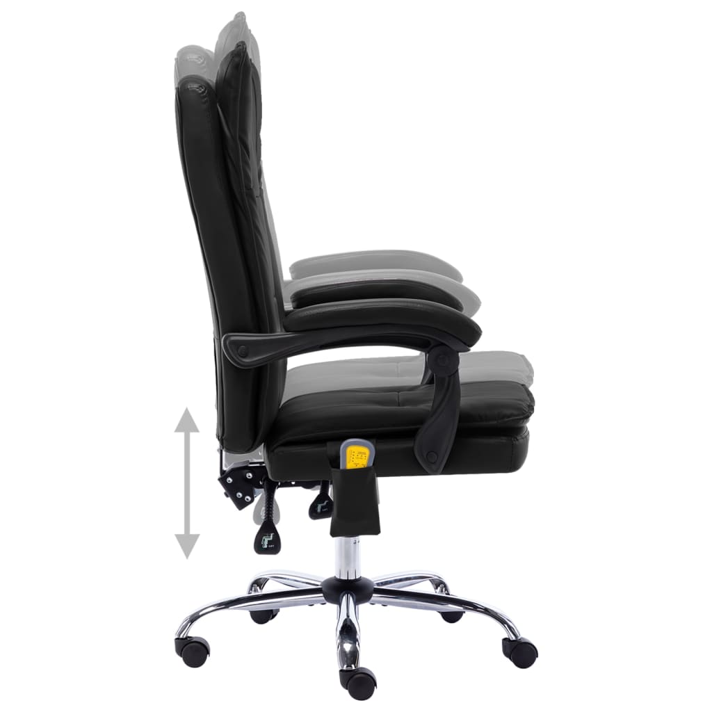 Silla de oficina Bloom función masaje reclinable con mando negro 113-120x64x68 cm