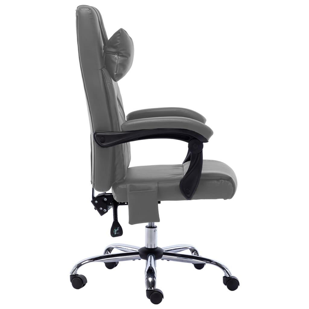 Silla de oficina Root función masaje reclinable antracita 112-121x60x64 cm
