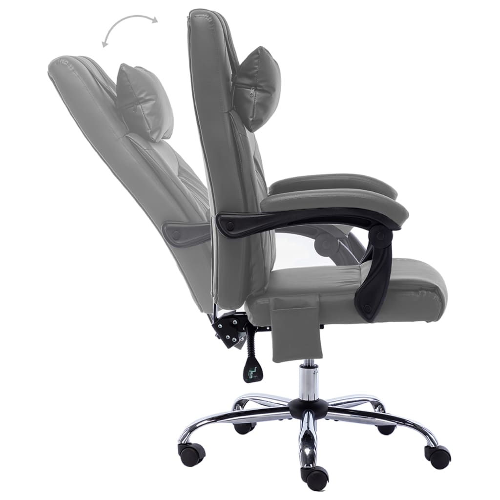 Silla de oficina Root función masaje reclinable antracita 112-121x60x64 cm