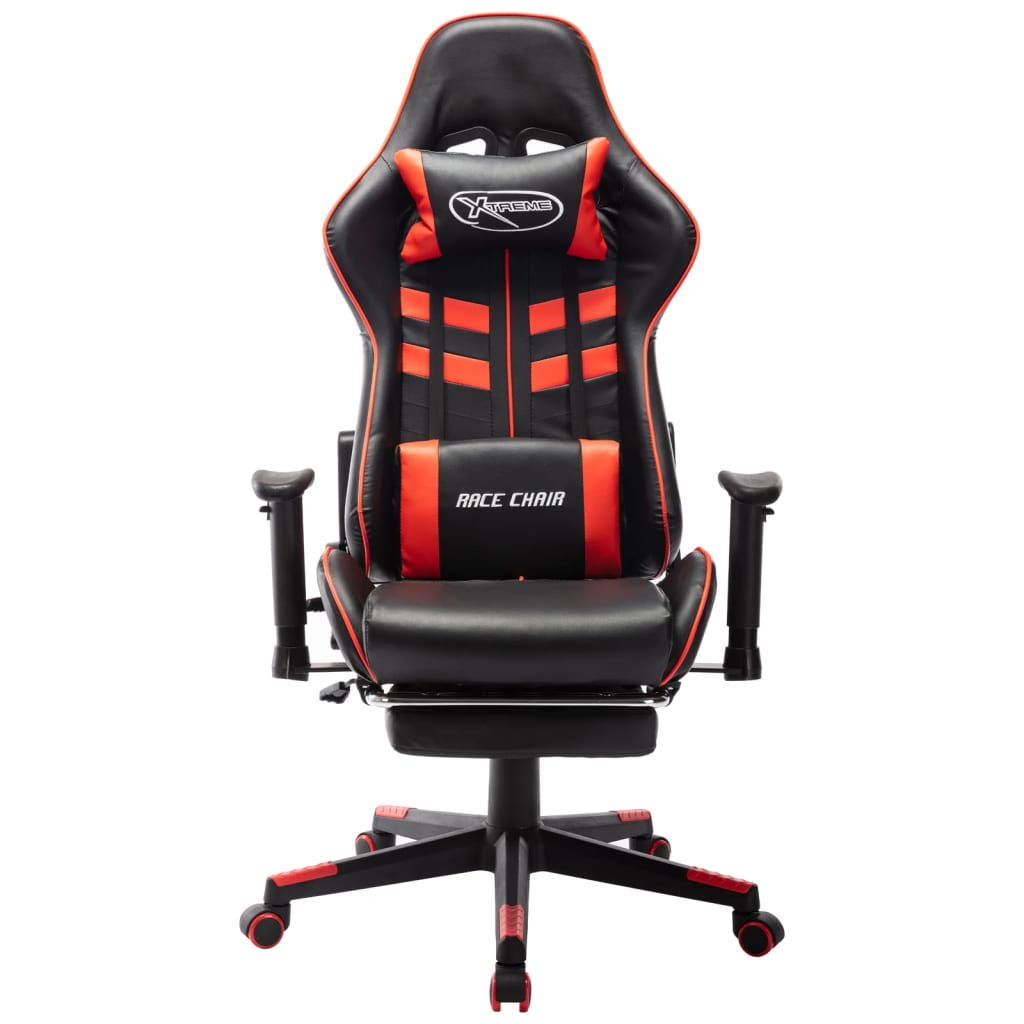 Silla gaming Soul altura regulable con reposapiés negro/rojo 123-133x67x61 cm