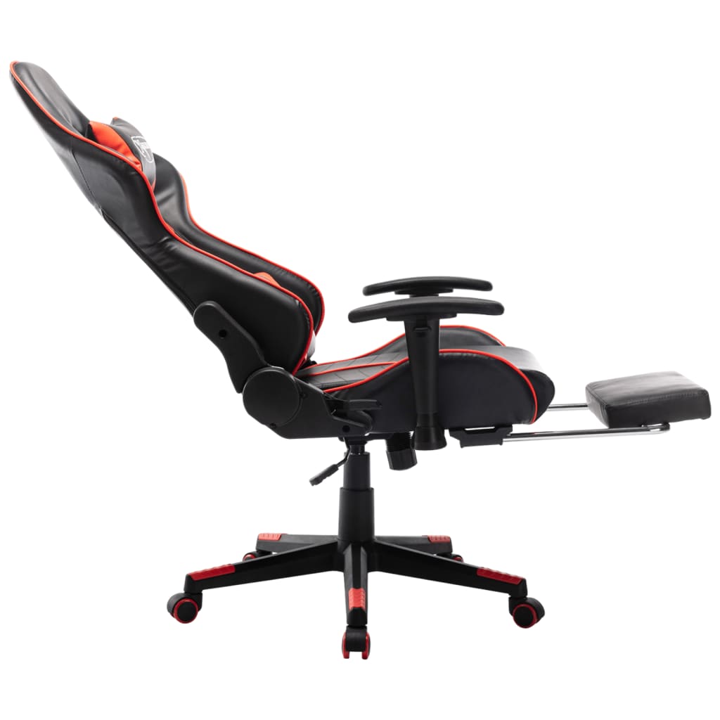 Silla gaming Soul altura regulable con reposapiés negro/rojo 123-133x67x61 cm