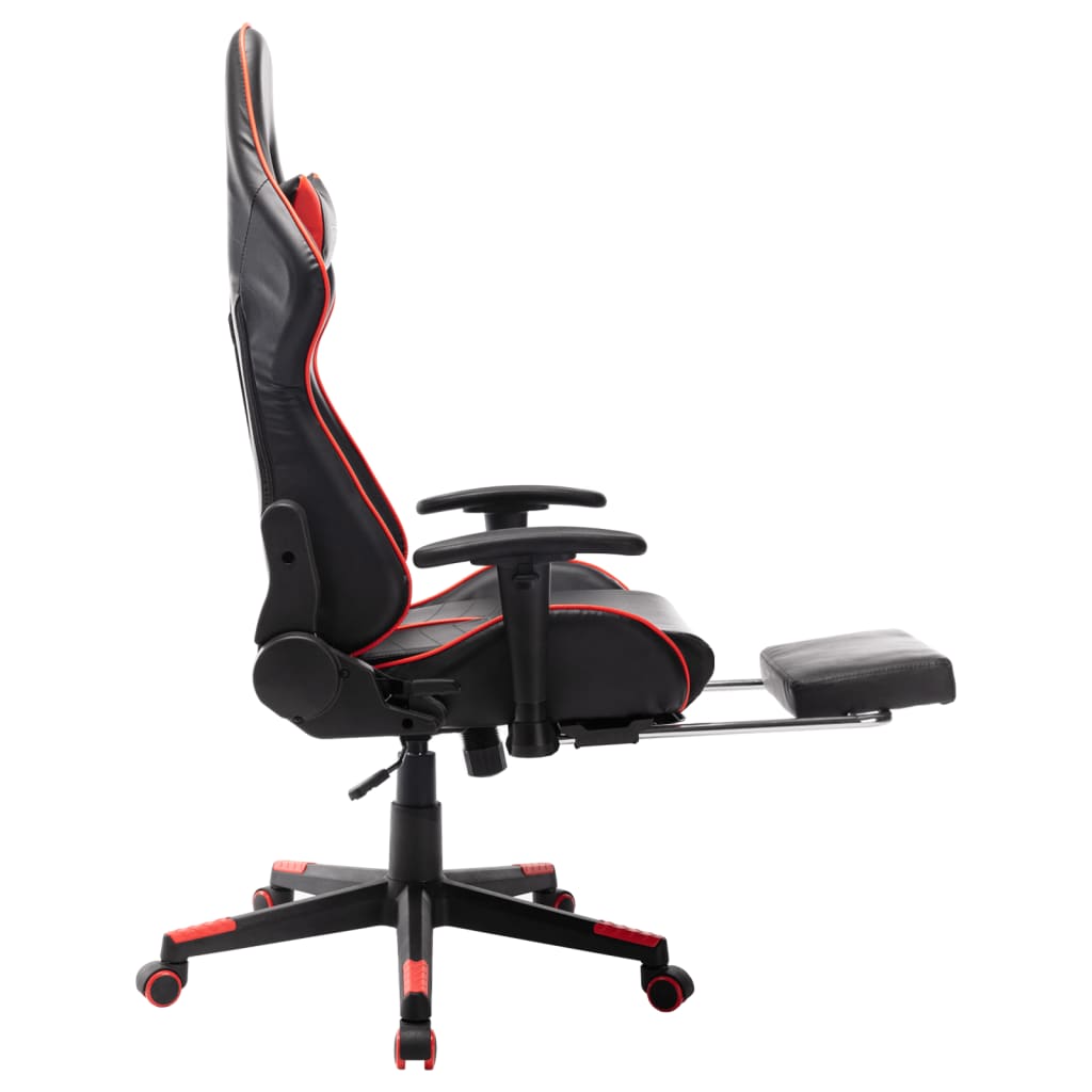 Silla gaming Soul altura regulable con reposapiés negro/rojo 123-133x67x61 cm