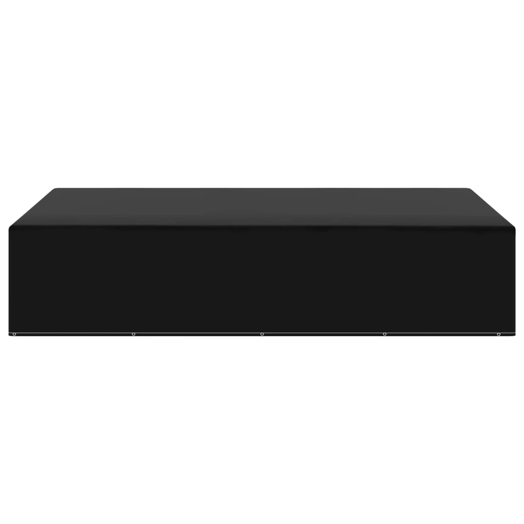 Funda para muebles de jardín aluminio negro 70x325x205 cm