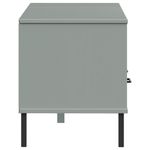 Mueble de TV Oslo 2 cajones + armario + compartimento madera de pino gris 46,5x158x40 cm