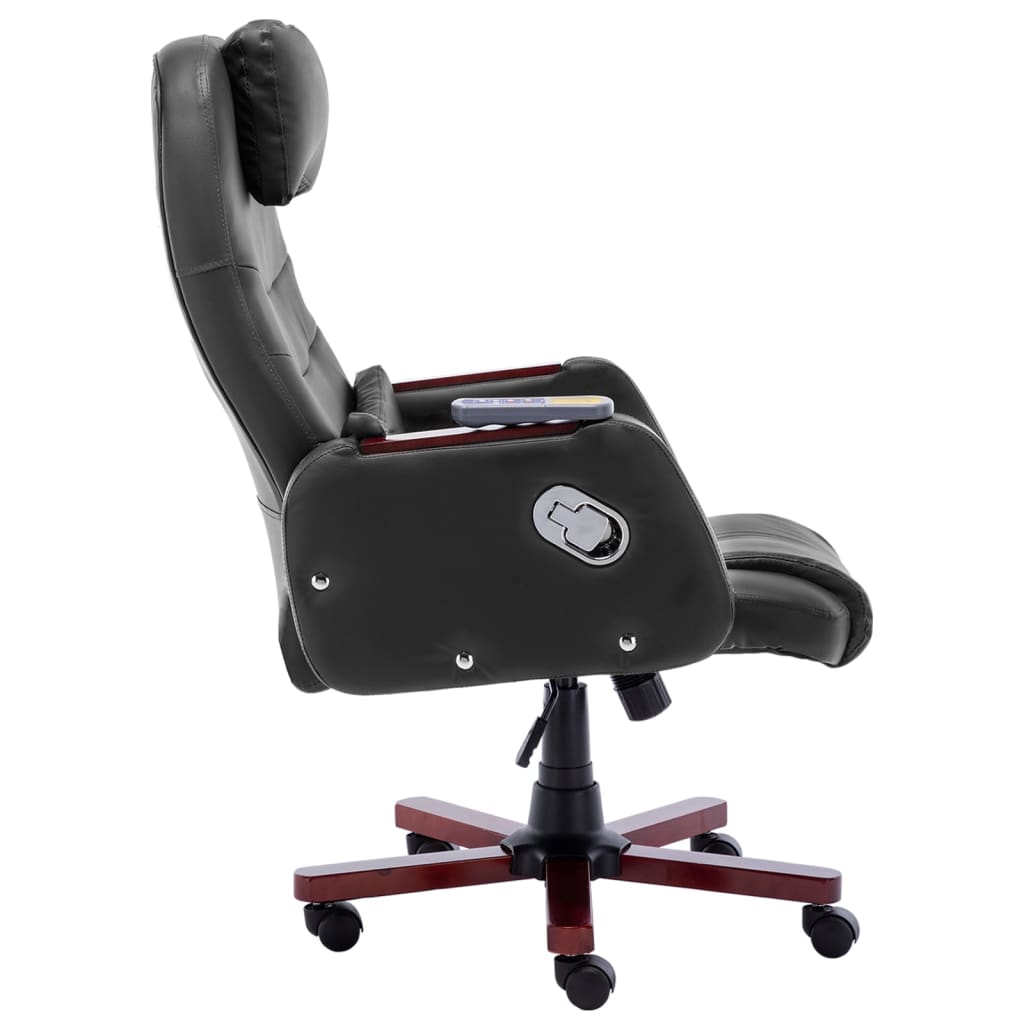 Silla de oficina Stroom función masaje reclinable negro 106-115x66x68 cm