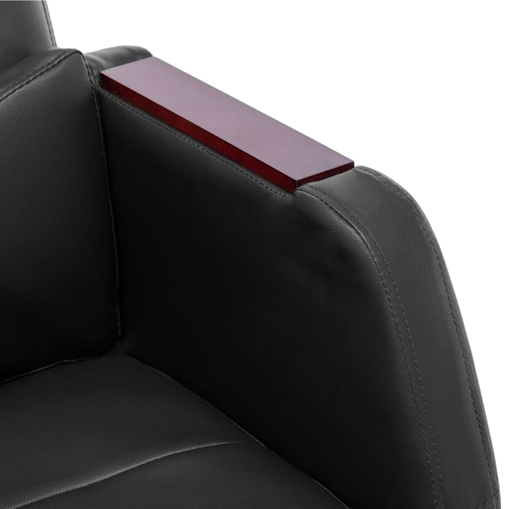 Silla de oficina Stroom función masaje reclinable negro 106-115x66x68 cm