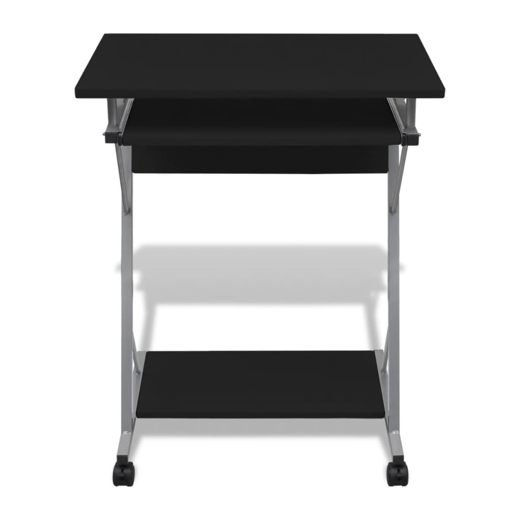 Escritorio Pure con bandeja extraíble negro 74x60x40 cm