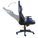Silla gaming Kenssi altura ajustable reclinable azul 123-133x68x69 cm