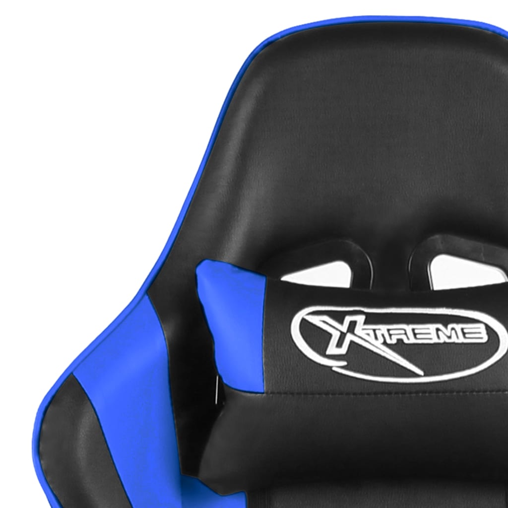 Silla gaming Kenssi altura ajustable reclinable azul 123-133x68x69 cm