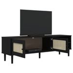 Mueble bajo de TV Senja 2 puertas + 2 huecos negro 49x158x40 cm 4