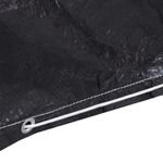 Funda para muebles de jardín 10 ojales aluminio negro Ø205x90 cm