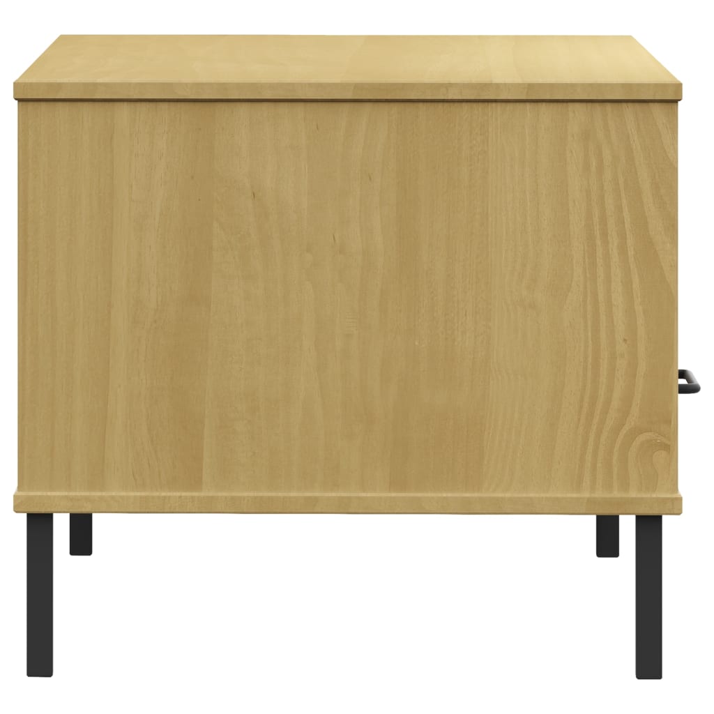 Mesa de centro Oslo 1 cajón marrón 45x85x50 cm 6
