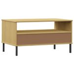 Mesa de centro Oslo 1 cajón marrón 45x85x50 cm 7