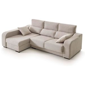 Sofá chaiselongue Zafiro 3 plazas con arcón 110x225x140 cm