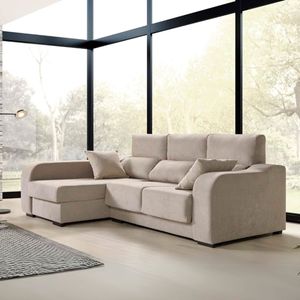 Sofá chaiselongue Zafiro 3 plazas con arcón 110x225x140 cm