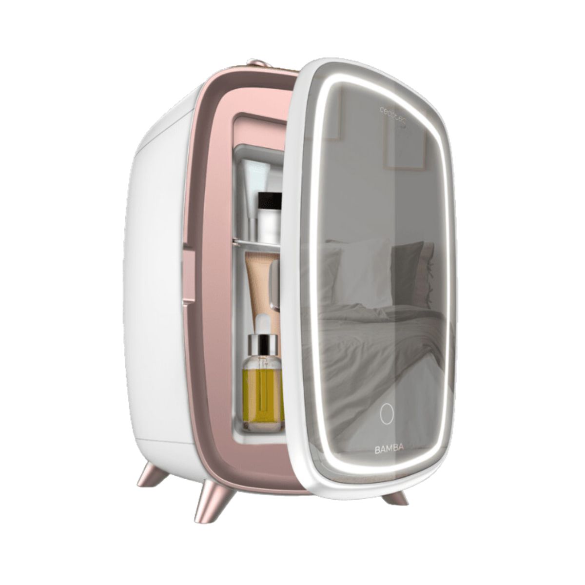 Nevera-de-cosmeticos-Cecotec-Bamba-CoolingBeauty-6000-Mirror-6L-con-espejo---LED-blanco-363x23x23-cm