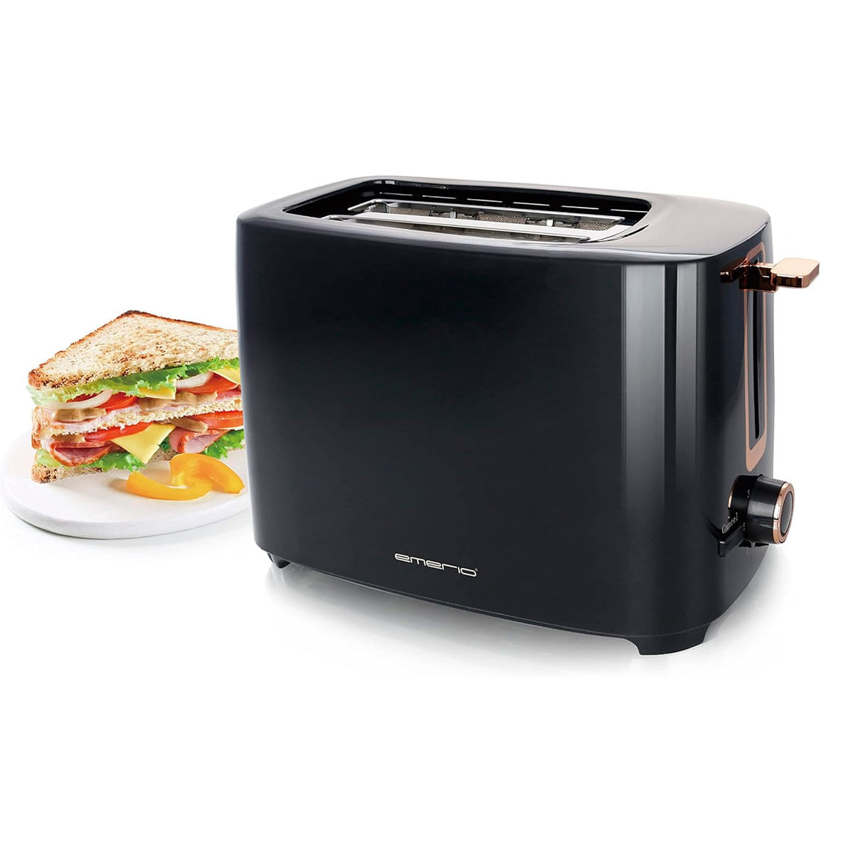 Tostador Emerio TO-125131.1 700W 2 ranuras libre de BPA negro 6
