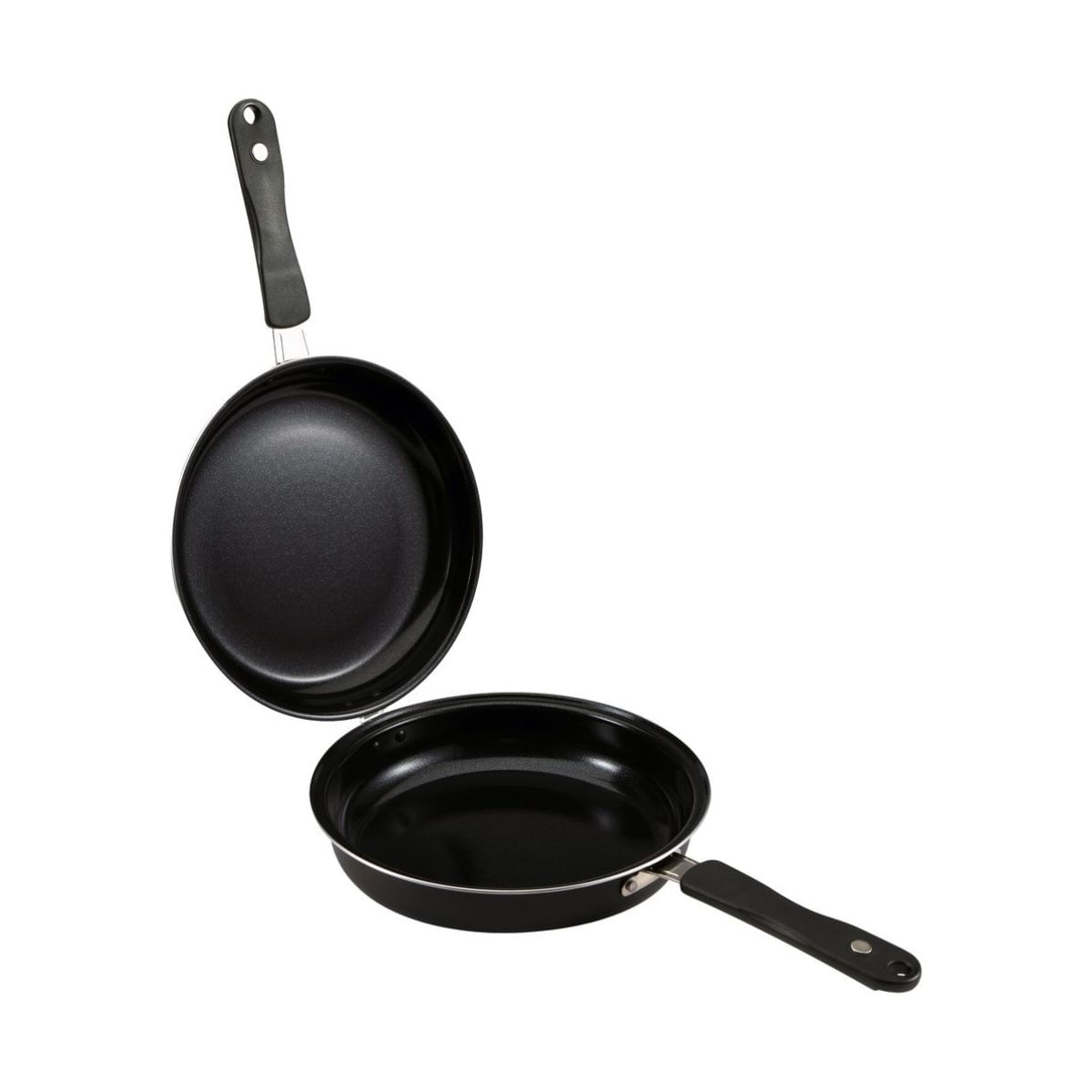 Sarten-doble-Malaga-Renberg-aluminio-prensado-negro-Ø24-cm