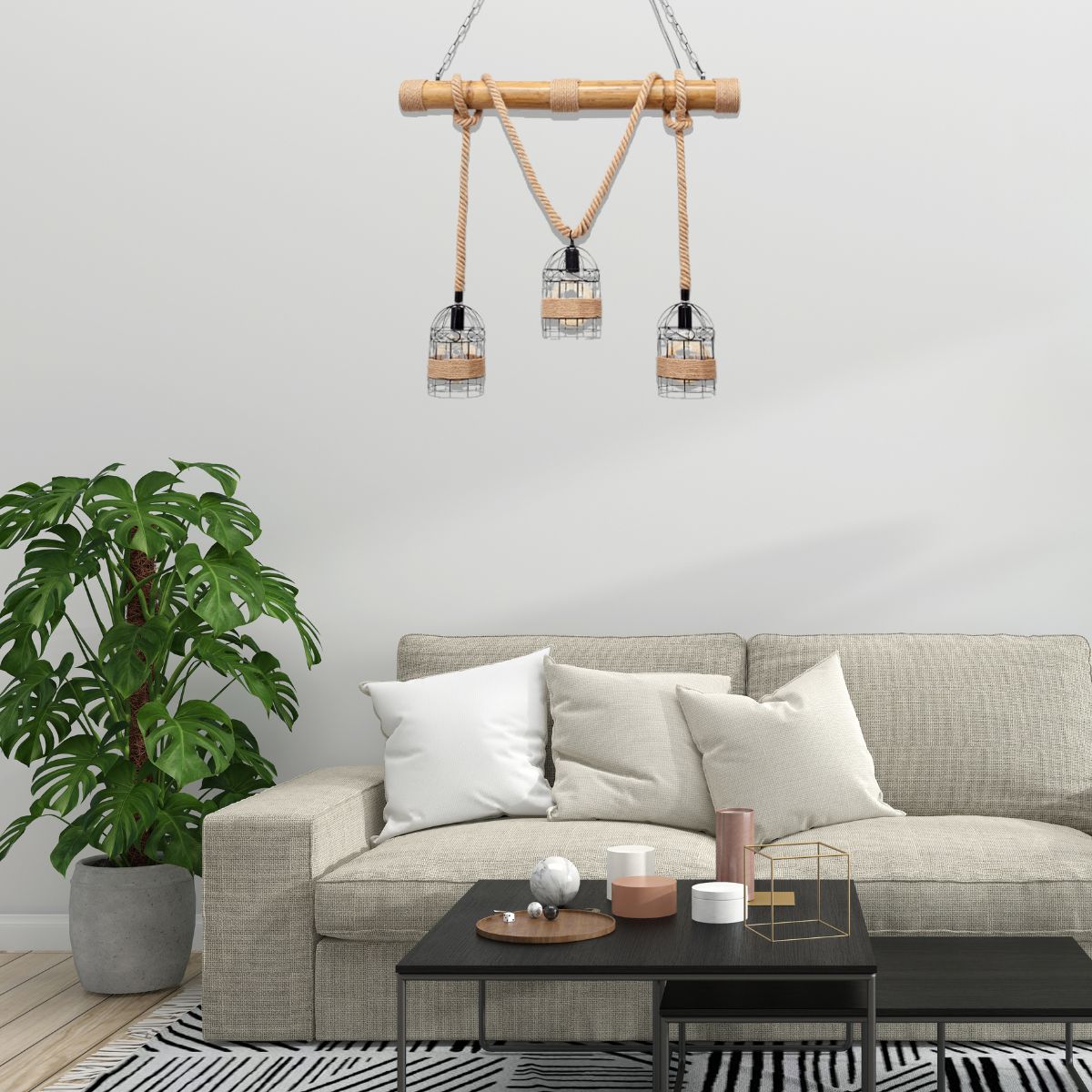 Lampara-de-techo-Soga-Lumit-40W-altura-regulable-marron-80-130x100x100-cm-animada