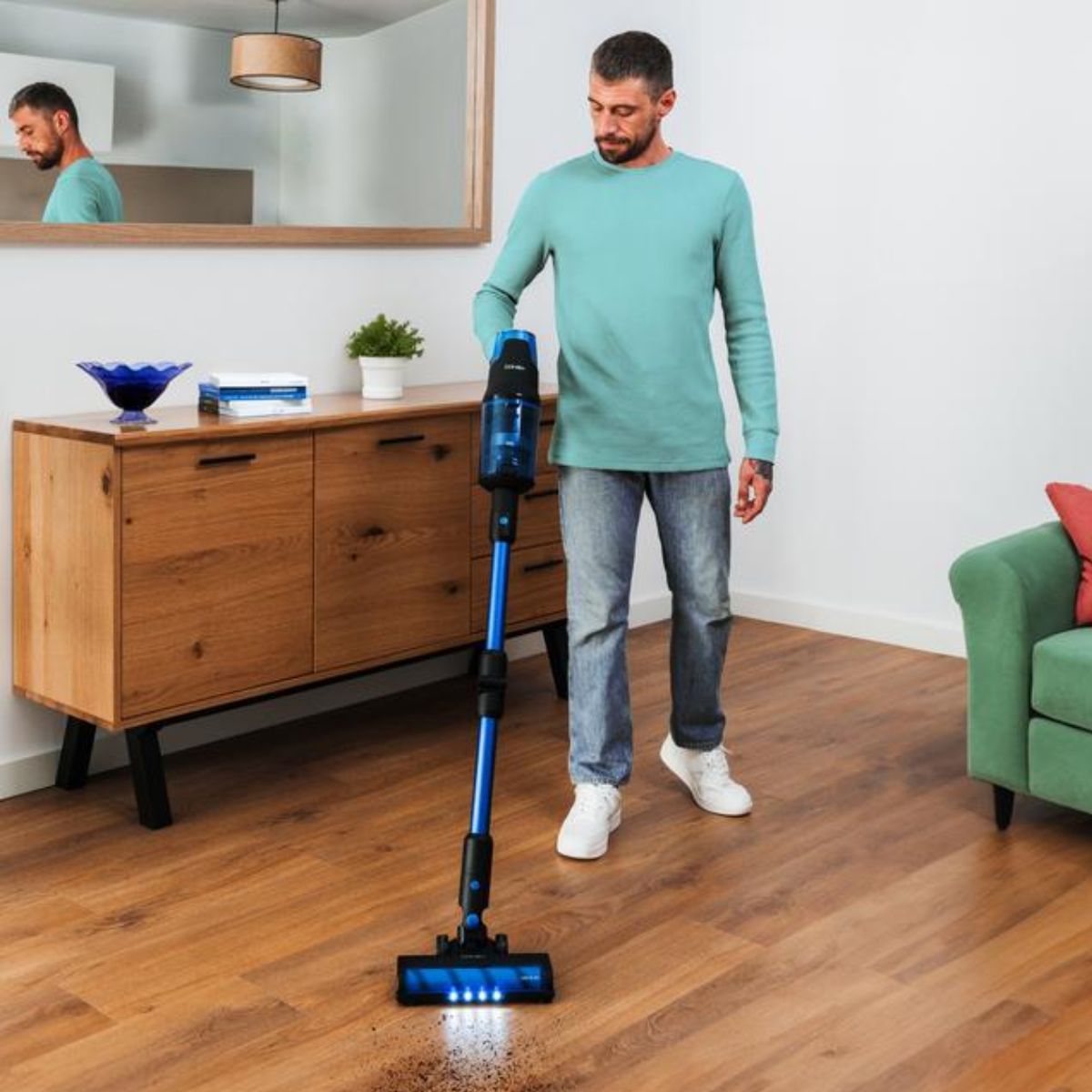 Aspirador-escoba-Cecotec-Conga-Rockstar-8500-Infinity-ErgoWet-Animal-T-4-en-1-680W-100--negro-azul-animada