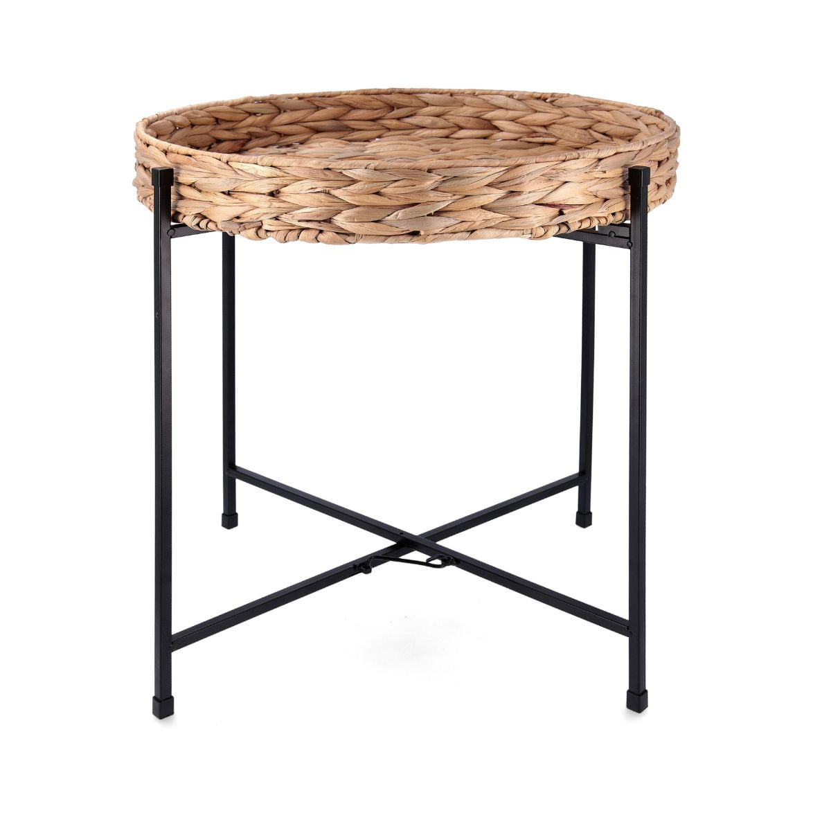 Mesa-auxiliar-Jacinto-MOA-Vinthera-acero-natural-negro-50x468x50-cm