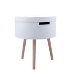 Mesa-auxiliar-MOA-Vinthera-con-cajon-blanco-Ø38x43-cm