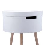 Mesa-auxiliar-MOA-Vinthera-con-cajon-blanco-Ø38x43-cm-detalle
