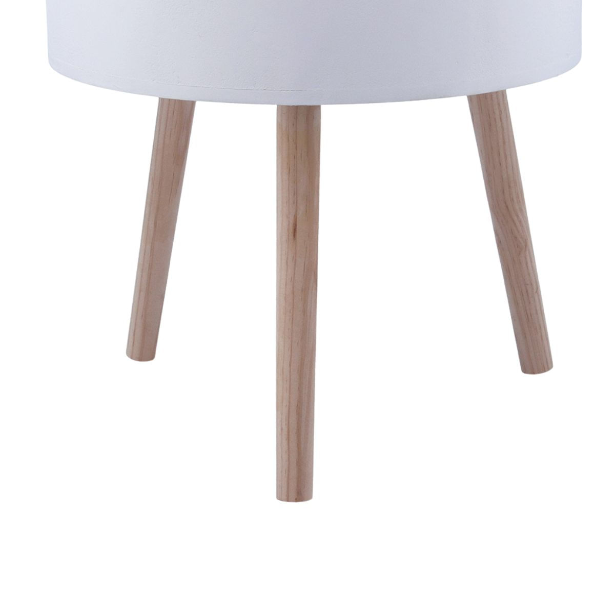 Mesa-auxiliar-MOA-Vinthera-con-cajon-blanco-Ø38x43-cm-patas