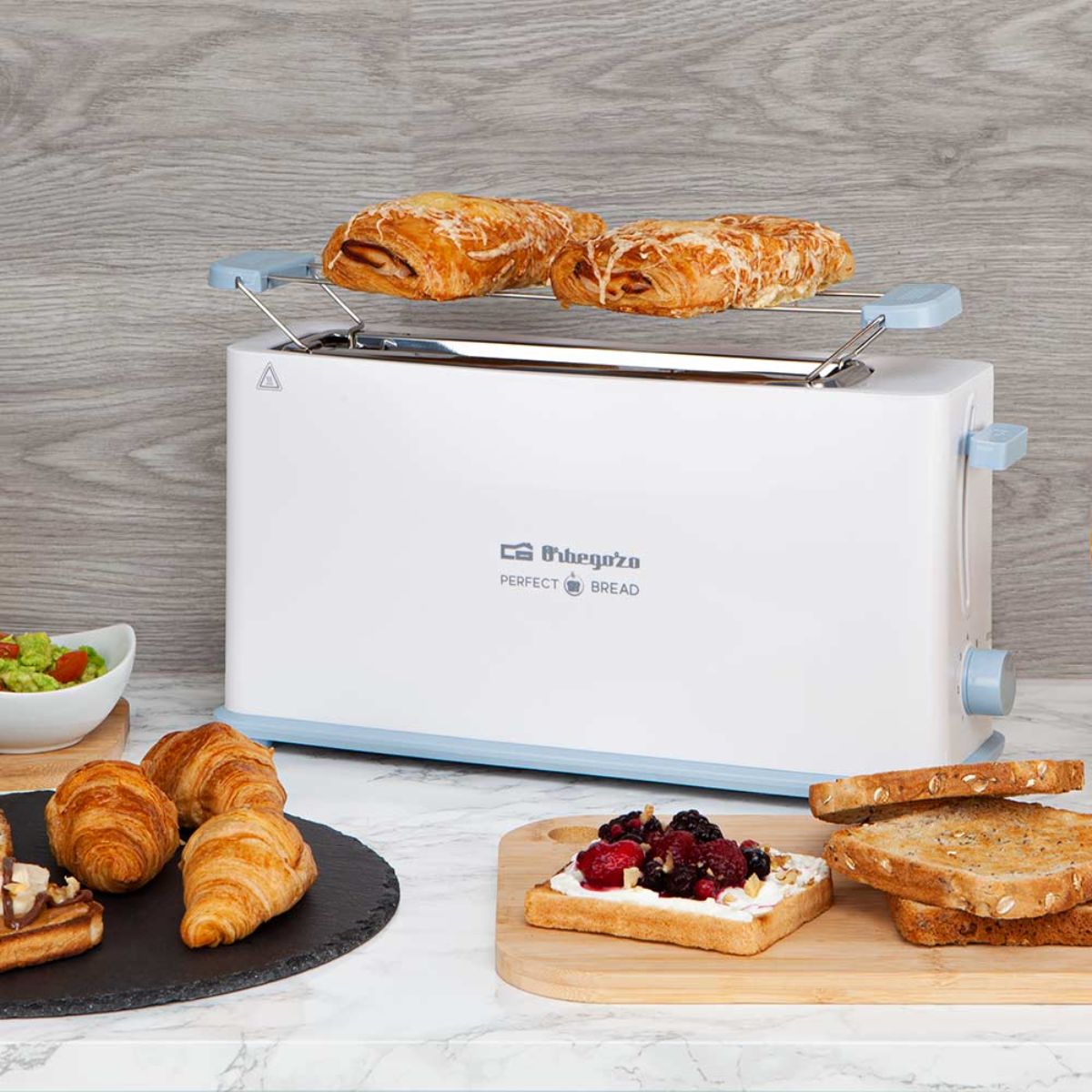 Tostador-Orbegozo-TO-4014-850W-ranura-ancha-7-posiciones-blanco-animada
