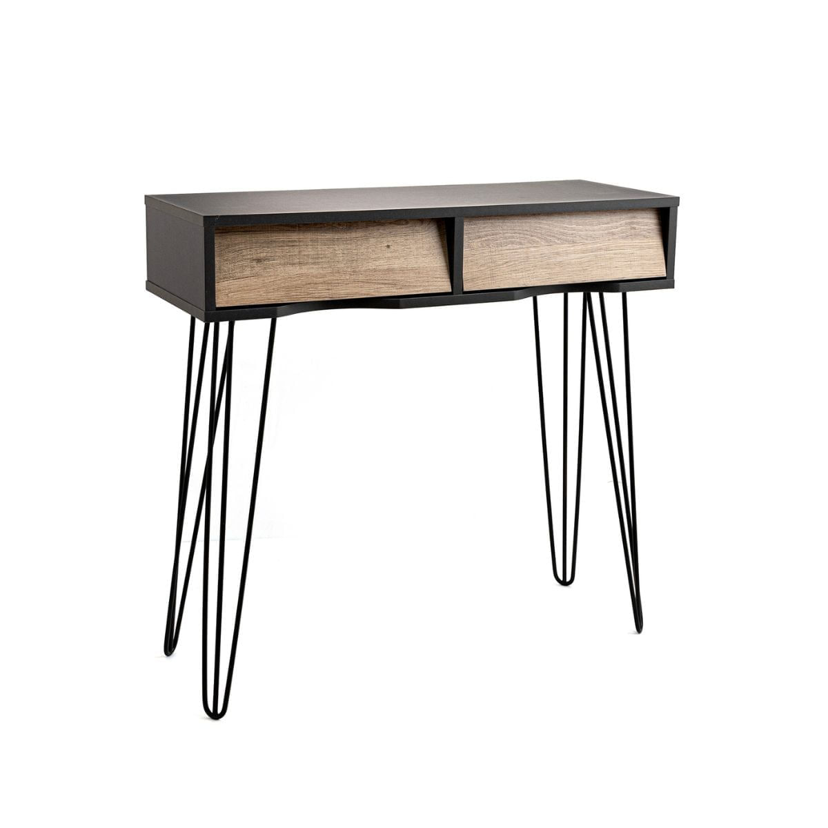 Mueble-recibidor-MOA-Vinthera-2-cajones-negro-natural-76x80x30-cm