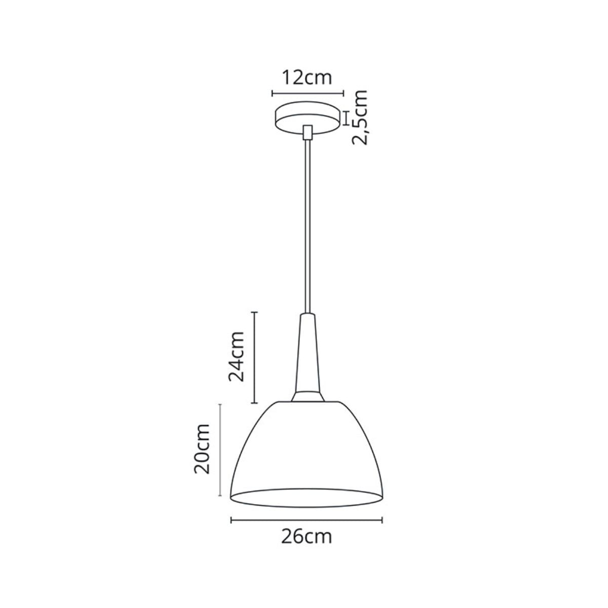 Lampara-de-techo-Guga-Lumit-60W-altura-regulable-negro-oro-Ø26-cm-medidas