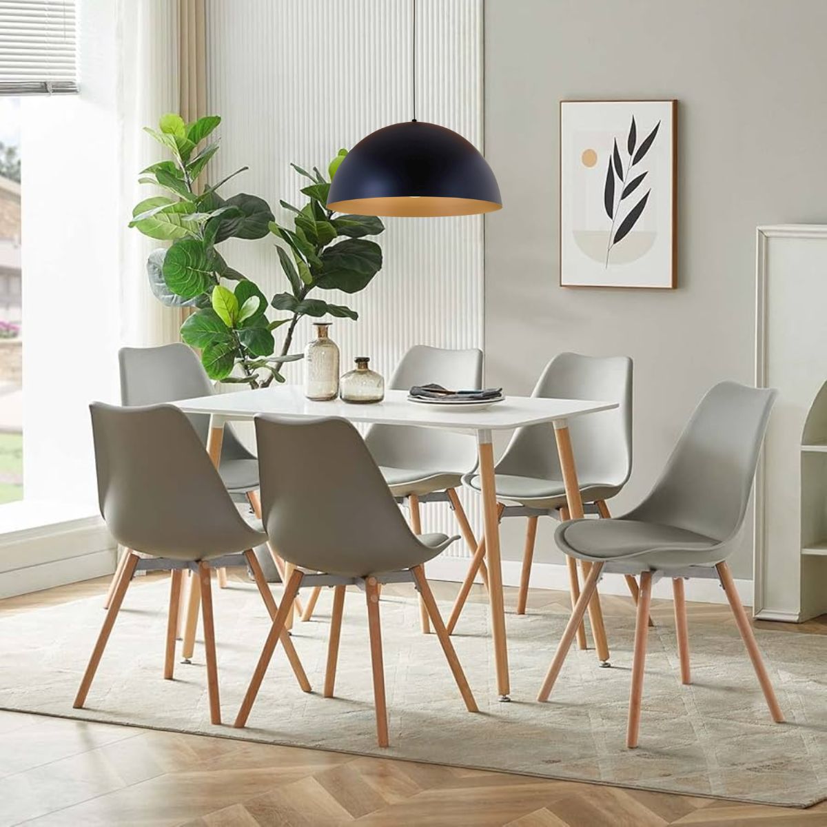 Lámpara de techo Gaspar Lumit 40W altura regulable negro Ø40 cm