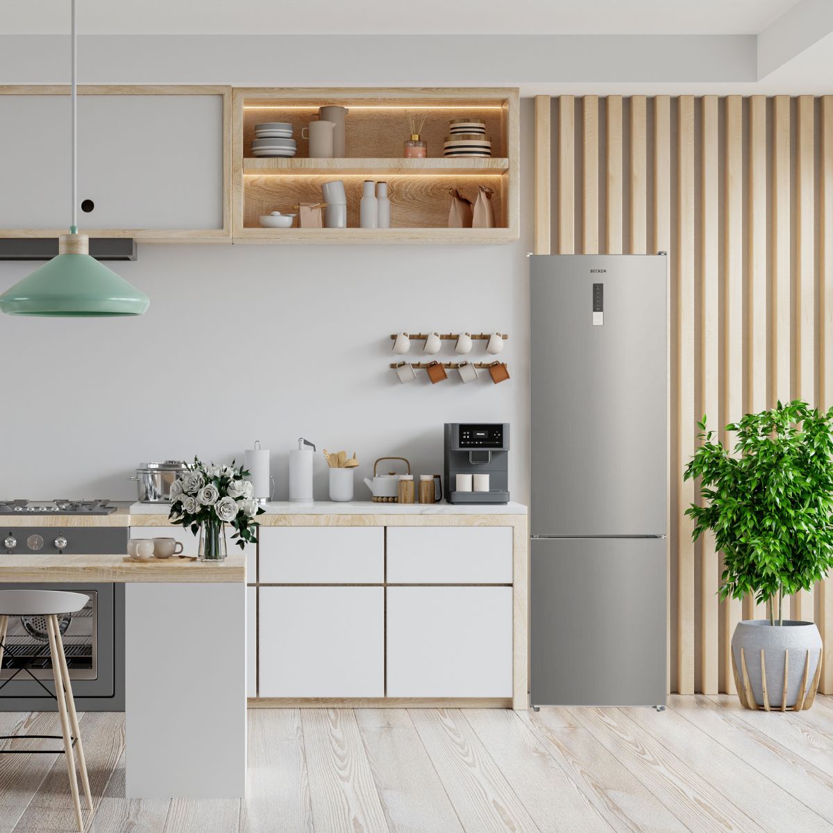 Frigorifico-combi-Kunft-Becken-BC5189-IX-No-Frost-330L-E-inox-201-cm-animada