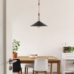 Lampara-de-techo-Soga-Lumit-40W-altura-regulable-negro-natural-Ø30-cm