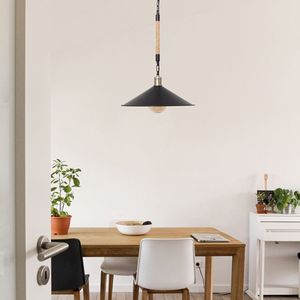 Lámpara de techo Soga Lumit 40W altura regulable negro/natural
