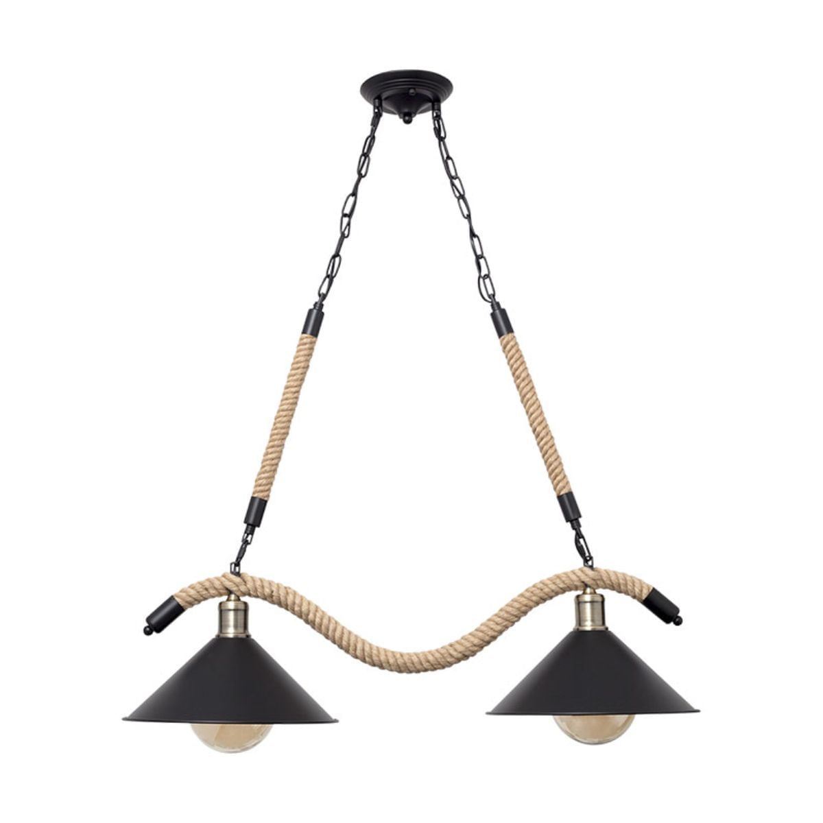 Lampara-de-techo-Soga-Lumit-40W-altura-regulable-cuerda-negro-natural-Ø30x50-100-cm