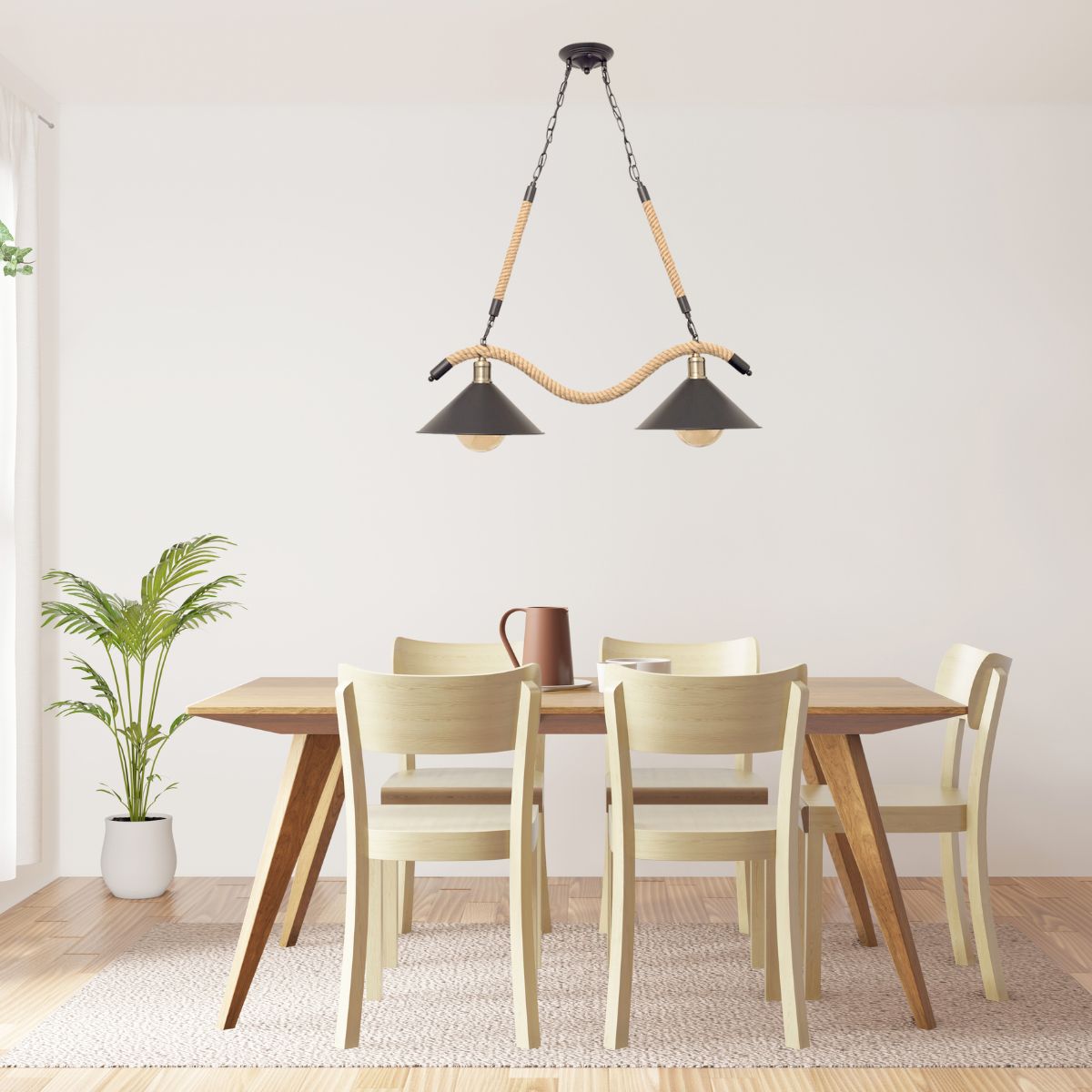 Lampara-de-techo-Soga-Lumit-40W-altura-regulable-cuerda-negro-natural-Ø30x50-100-cm-animada