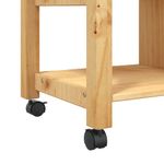 Carrito auxiliar Monza 4 cajones + 2 estantes madera de pino natural 90x84x40 cm