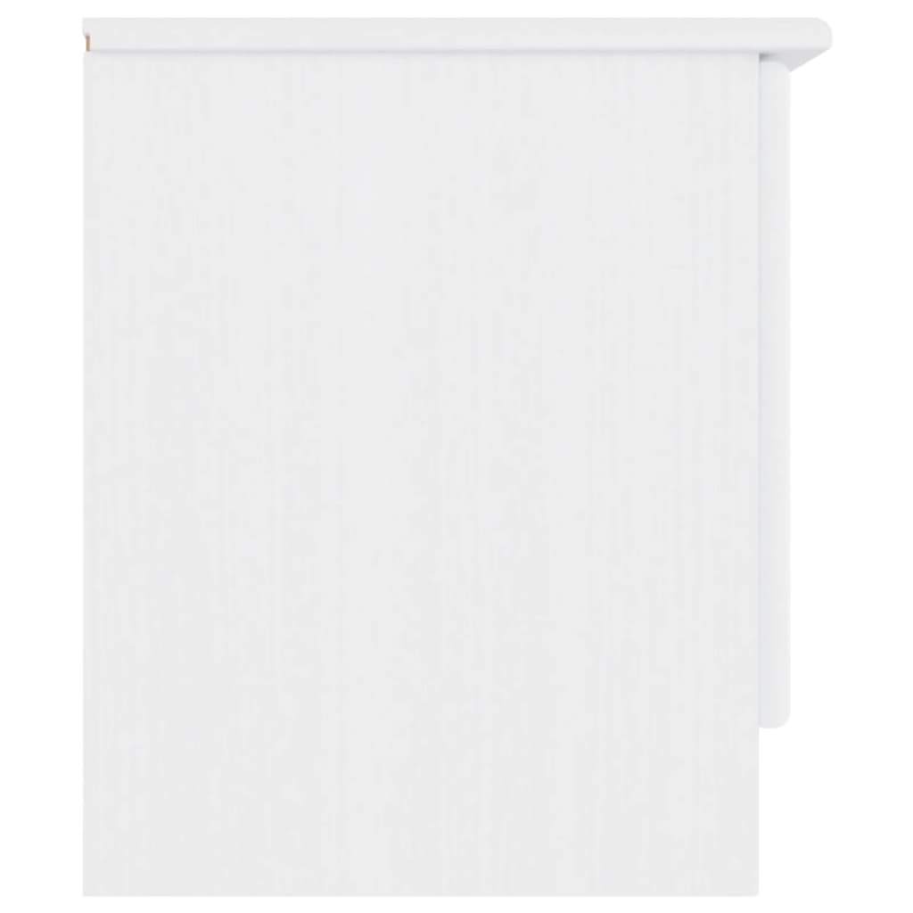 Mueble de TV Orión 2 armarios + 2 compartimentos madera de pino blanco 41x112x35 cm