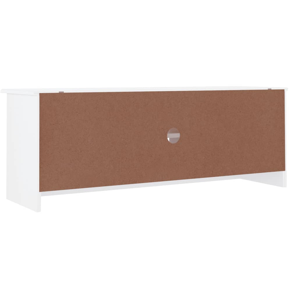 Mueble de TV Orión 2 armarios + 2 compartimentos madera de pino blanco 41x112x35 cm